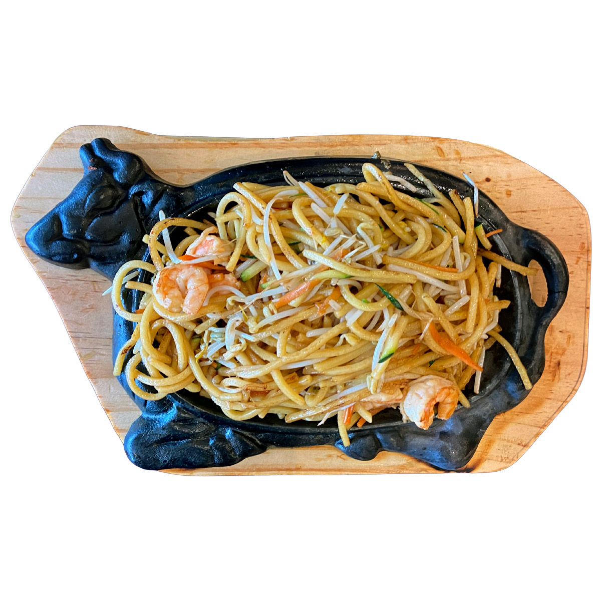 spaghetti di riso alla piastra